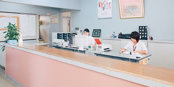 松浦校の受付